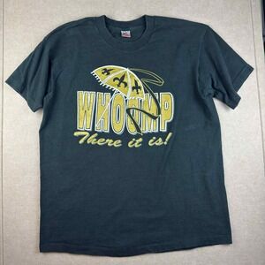 Vintage Funny T-Shirt Men's XL Black Pop Culture Tee Single‎ Stitch Hip Hop USA